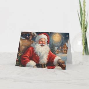 Vintages Santa Claus Portrait Feiertagskarte