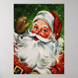 Vintages Santa Face 1 Poster