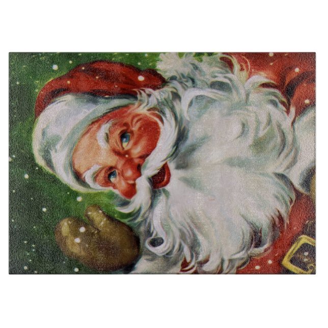 Vintages Santa Face 1 Schneidebrett (Vorderseite)