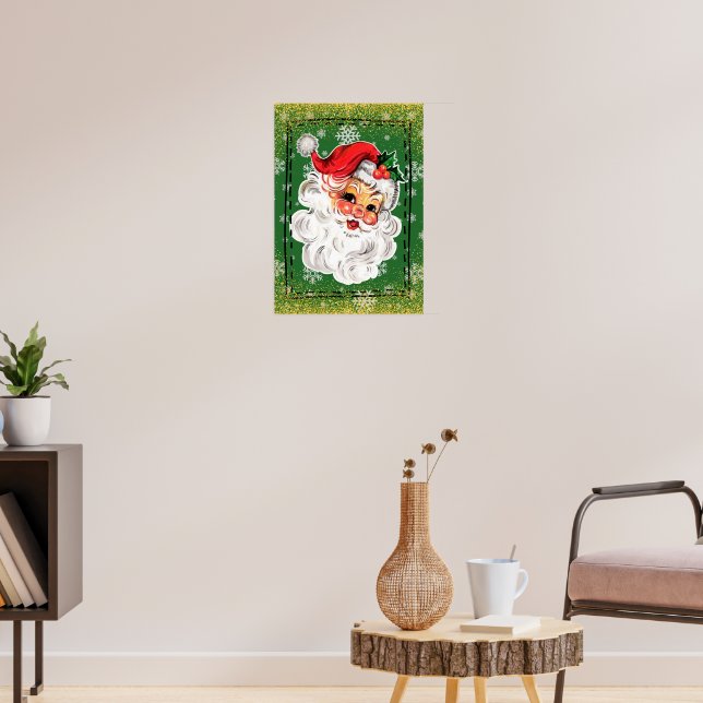Vintages Santa Poster (Wohnzimmer 3)