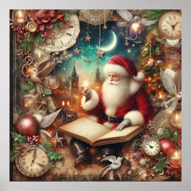Vintages Santa Poster (Vorne)