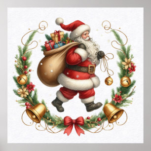 Vintages Santa Poster