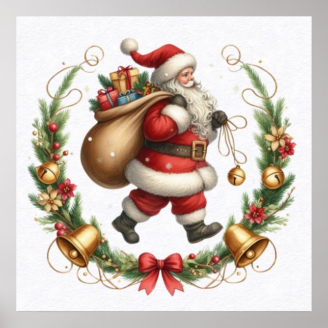 Vintages Santa Poster (Vorne)