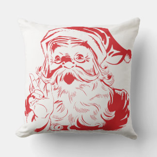 Vintages Santa Throw Kissen