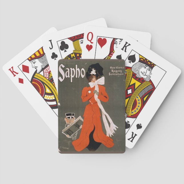 Vintages Sapho Poster Spielkarten (Rückseite)