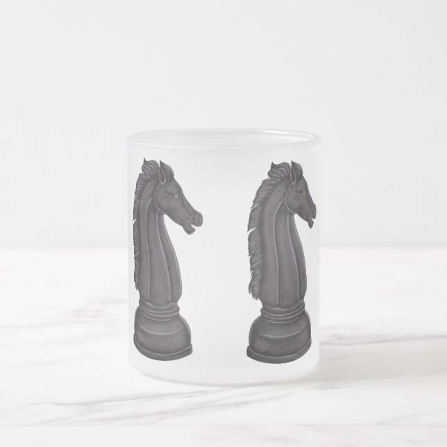 Vintages Schachstück Mattglastasse (Mittel)