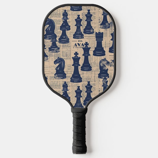 Vintages Schachstück Pickleball Schläger (Vorderseite)