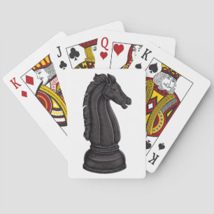 Vintages Schachstück Spielkarten