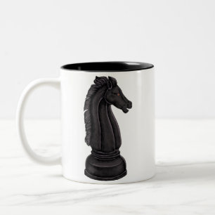Vintages Schachstück Zweifarbige Tasse
