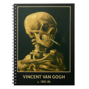 Vintages Schädelrauchen - Einzigartiger Van Gogh I Notizblock
