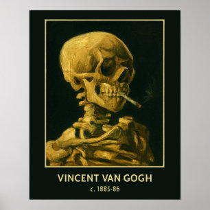 Vintages Schädelrauchen - Einzigartiger Van Gogh I Poster