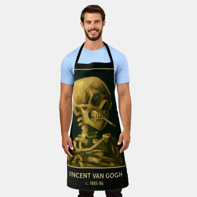 Vintages Schädelrauchen - Einzigartiger Van Gogh I Schürze (Getragen)