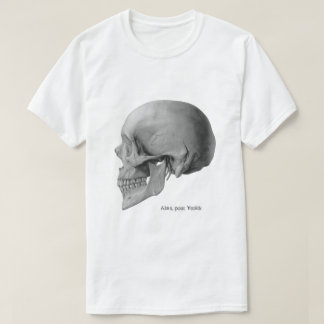 Vintages Schädelseite Hamlet-Illustrationst-shirt T-Shirt