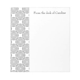 Vintages Schaltungsmuster Personalisierter Editor Notizblock