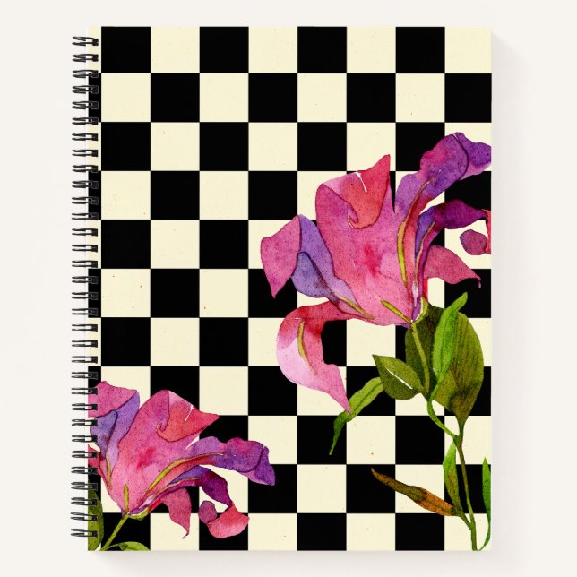 Vintages Scheckglas-Aquarellpapier Notizbuch (Vorderseite)