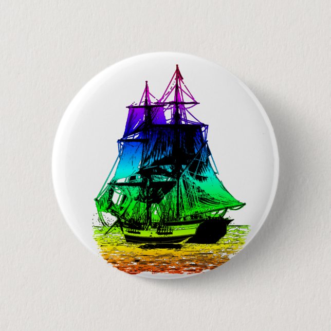 Vintages Schiff Button (Vorderseite)