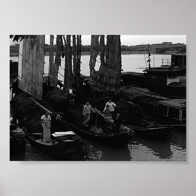Vintages Schiff Changsha xiang jiang Poster (Vorne)