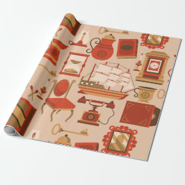 Vintages Schiff mit Retroschiff Geschenkpapier