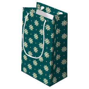 Vintages Schiffs-Rad-Muster Kleine Geschenktüte