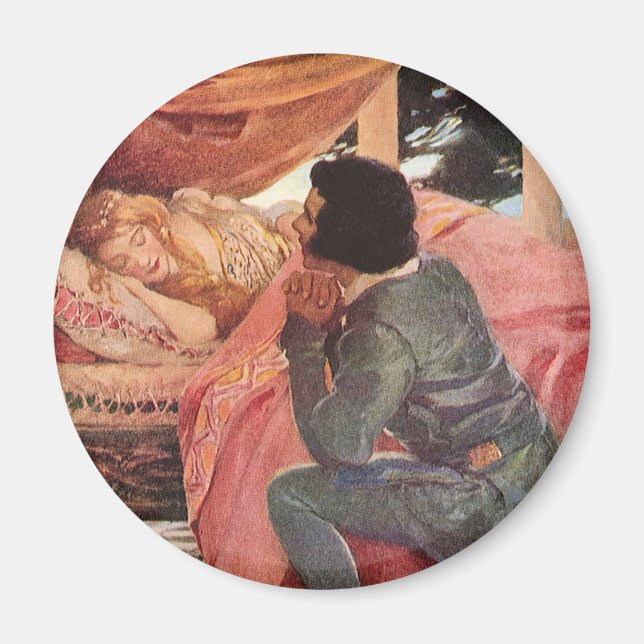Vintages Schlafen Schönheit von Jessie Willcox Smi Magnet (Vorne)