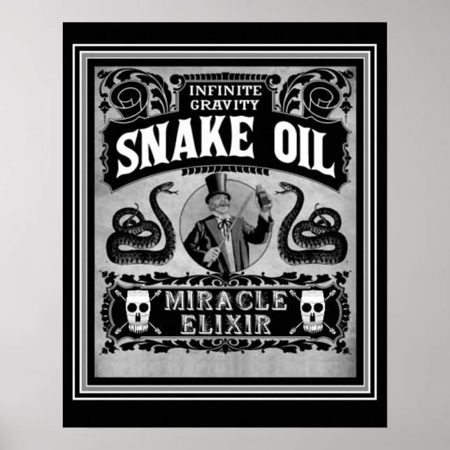 Vintages Schlangenöl Peddler Elixir Poster (Vorne)