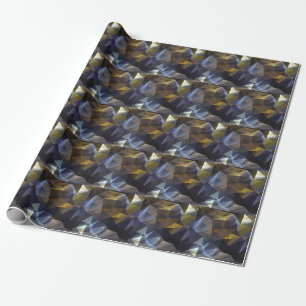 Vintages, schlankes Dreieck mit Diamantstruktur. Geschenkpapier