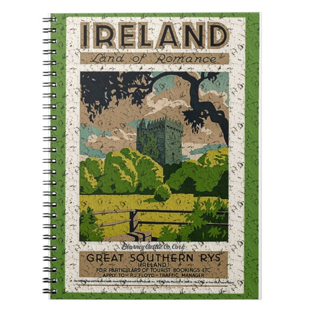 Vintages Schloss Blarney Notizblock (Vorderseite)