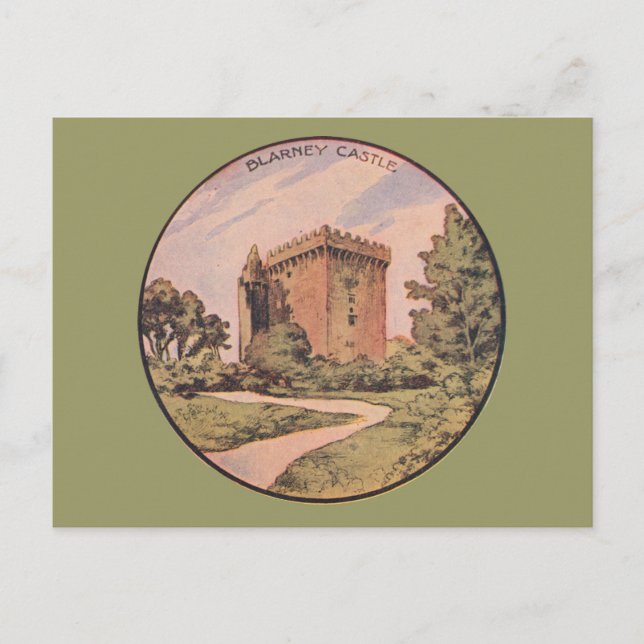 Vintages Schloss Blarney Postkarte (Vorderseite)