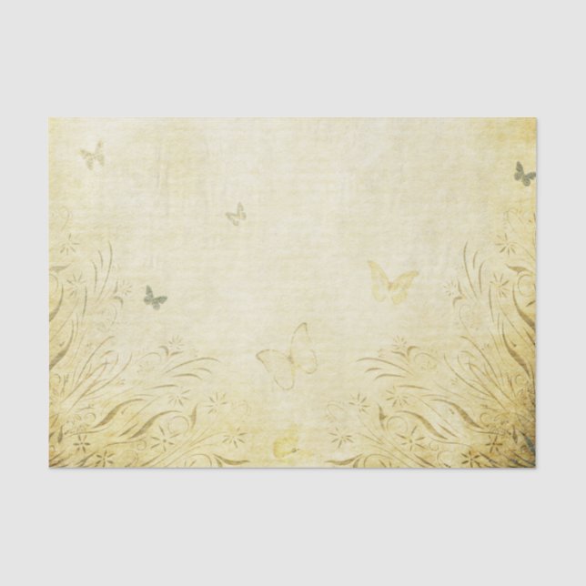 Vintages Schmetterlingspapier Seidenpapier (Vorderseite)