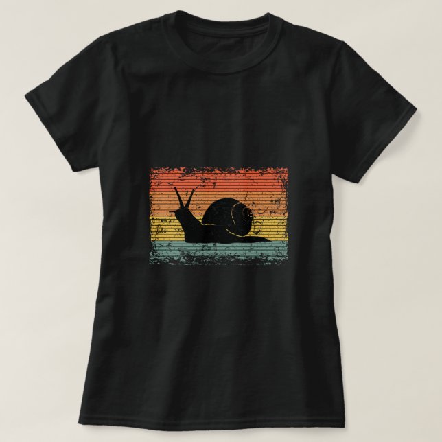 Vintages Schneckengeschenk T-Shirt (Design vorne)