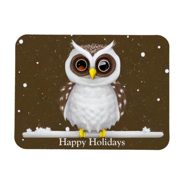 Vintages Schneeauwl Holiday Magnet (Horizontal)