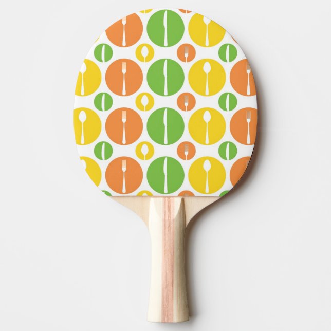 Vintages Schnittmuster Tischtennis Schläger (Vorderseite)