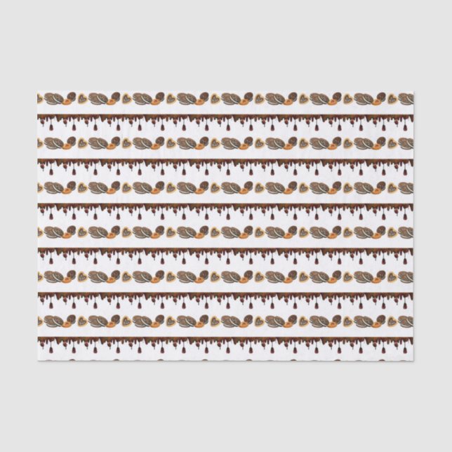 Vintages Schokoladenmuster Seidenpapier (Vorderseite)