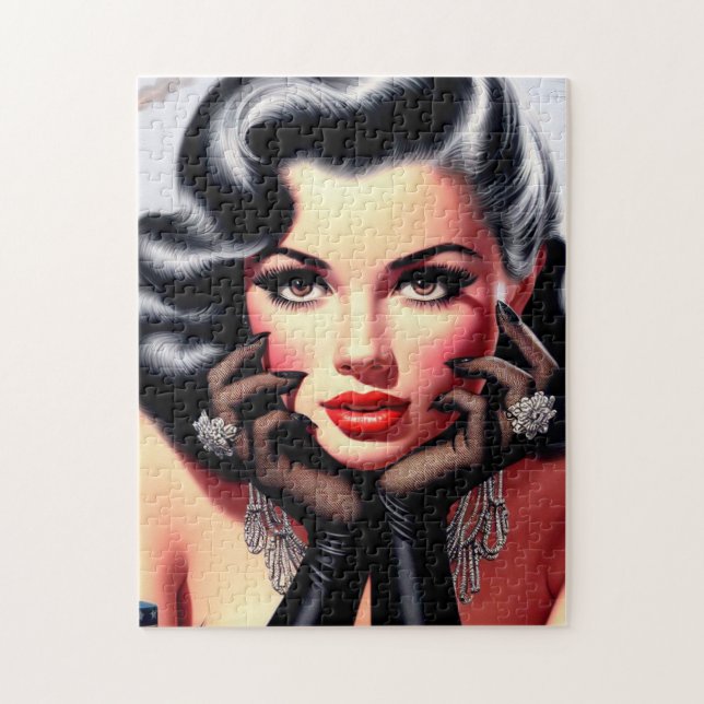 Vintages schönes Girl-Portrait (Vertikal)