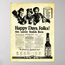 Vintages schottisches Bräu in der Nähe des Biers L Poster