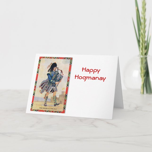 Vintages Schottland, dem Bagpipe folgen Karte (Vorderseite)
