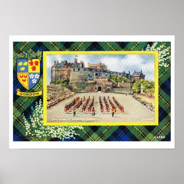 Vintages Schottland, Fraser, Gordon, Edinburgh Cas Poster (Vorne)