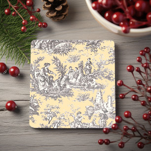 Vintages, schwarz-gelbes Jouilmuster Steinuntersetzer