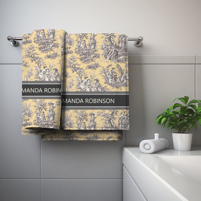 Vintages, schwarz-gelbes Tuch (Von Creator hochgeladen)