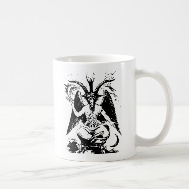 Vintages schwarzes Baphomet Kaffeetasse (Rechts)