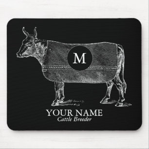 Vintages schwarzes Maul Mousepad
