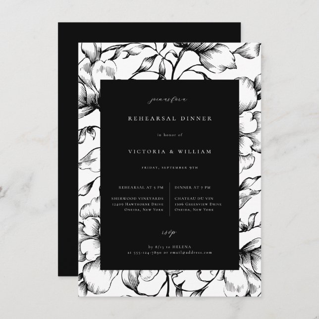 Vintages Schwarzes Probe Ankündigung (Vorne/Hinten)