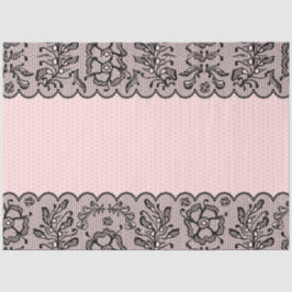 Vintages, schwarzes Spitzen-Dekopapier Seidenpapier