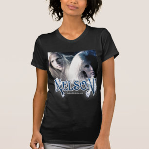 Vintages schwarzes T-Stück NELSONS - Damen T-Shirt