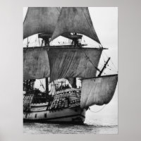 Vintages Schwarzweiß-Schiff