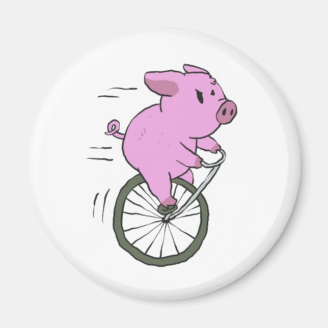 Vintages Schwein an Monozyten | Hintergrundfarbe a Magnet (Vorne)