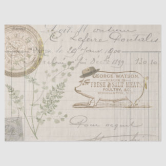 Vintages Schweinefleischpapier Seidenpapier