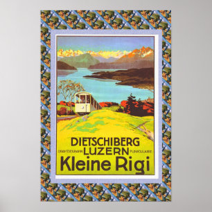 Vintages Schweizer Poster Dietschiberg Luzern