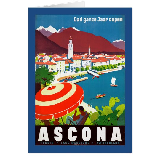 Vintages Schweizer-Reise-Plakat Karte