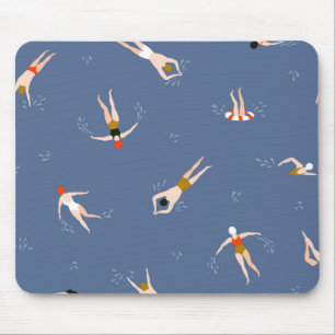 Vintages Schwimmmuster Mousepad